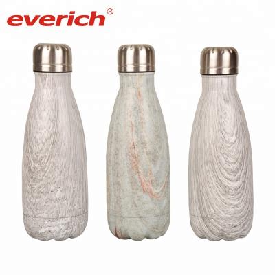 China Sublimation Sustainable Modern Double Wall Leakproof Cola Shaped Water Bottle Metal Sports Bottle for sale