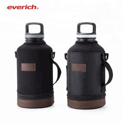 China Everich Outdoor Stainless Steel 1 Liter Jug Beer Shaker Viable Water Bottle With Bag for sale