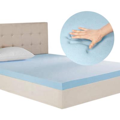 China Foldable Cool 50D Gel Infused Memory Foam Mattress Topper for sale