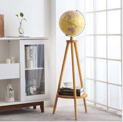 China Teaching Aids and Decoration Globe with Wooden Tripod Stand, Self-Relieving Lighted Globe, Decorative Floor Standing Globe (16