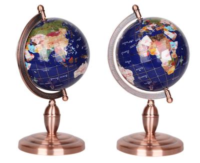 China Gemstones from around the world 6 inch world globe for kids, large gemstone earth globe home office decoration-for children educational geographic toy, A, for sale