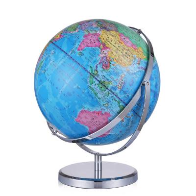 China Teaching aid the 10 inch hot selling plastic world globe with metal base 720 degree rotation for sale