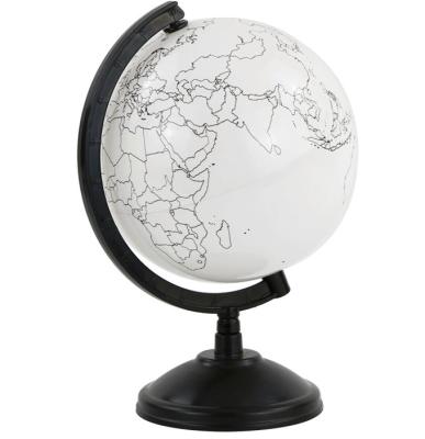 China Teaching And Desktop Decoration 14cm DIY Mini Painting World Globe For Kids Toys For School for sale