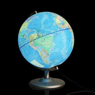 China 9 Inch Rotating Factory Directly Custom Design Plastic World Globe Science Education Earth Globe With Aluminum Alloy Base for sale