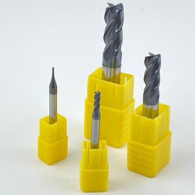 China Left Hand Carbide Left Hand 4 Flute End Mill Cutter Alloy Tungsten Steel Cutting Tool CNC Machine Liner End Mills for sale