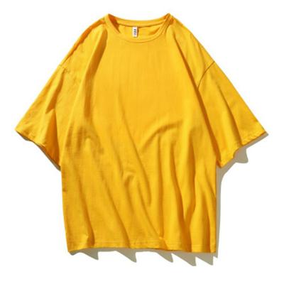 China 200gsm cotton hip fashion popular shoulder drop QUICK DRY oversized men's empty t-shirt hop for sale