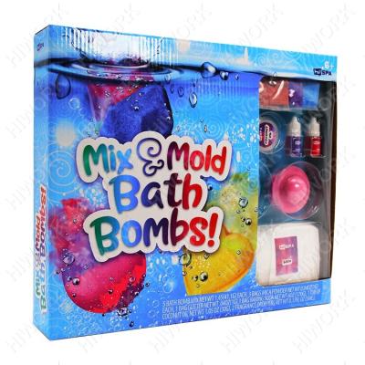 China Super Hot Selling DIY Kids Toys All Natural Organic Custom DIY Making Bath Bomb Kit For Adult And Children Mix MoldBath Bomb Kit for sale