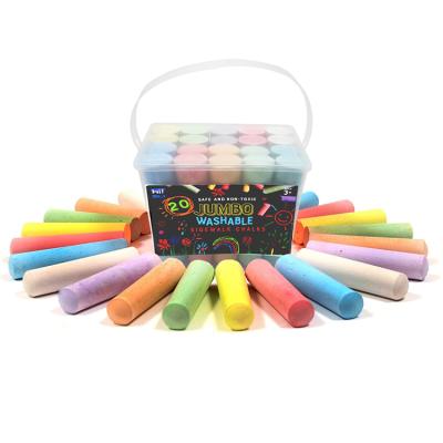 China Writing Paint 20 Piece Hot Selling Dustless Safe Washable Jumbo Sidewalk Chalks for sale