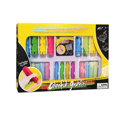 China Easy Handle 40 Pieces Environmental Graffiti Art Jumbo Sidewalk Chalks Set for Kids for sale