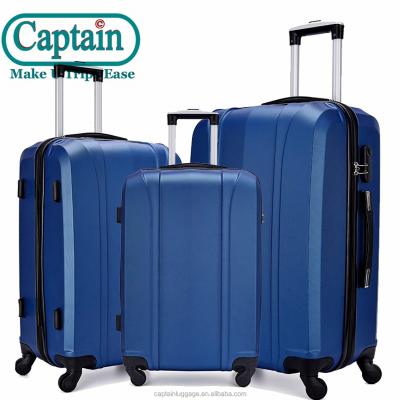 China 2021 Vacation New Design Luggage Set ABS+ PC Suitcase TSA Lock Travel Luggage Bag 20 24 28 3Pieces for sale