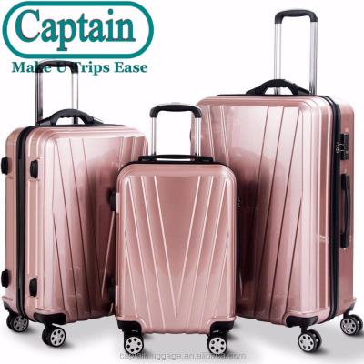 China Fashionable high quality ABS+PC suitcase with ladder handle and TSA lock for sale