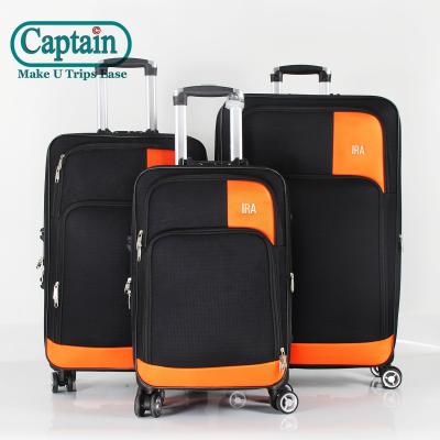 China Vacation High Quality Wheels 4 20 24 28 Trolley Bag Waterproof Nylon Fabric Women Travel Soft Suitcase Luggage Set for sale