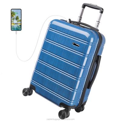 China Business Travel Luggage Suitcase 3-Digit TSA Zipper Combination Lock With USB Port for sale