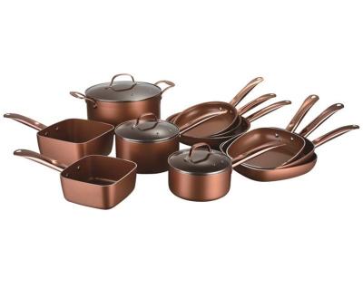 China Sustainable Original China Made Full Aluminum Pressed Kitchenware Suite With 14pcs Composition for sale