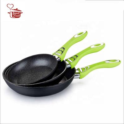 China Sustainable wholesale cookware 20/24/28 cm Aluminum Stainless Steel / Sauce Cooking Set Non Stick Frying Pans Sets for sale