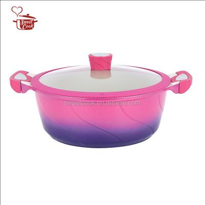 China Wholesale Viable 3pcs Die Cast Aluminum Soup Pot Nonstick Ceramic Coated Home Kitchen Appliance for sale