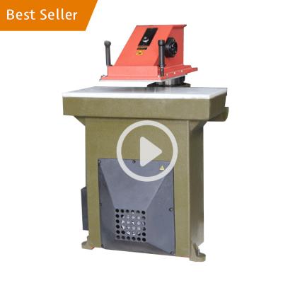 China Hotels hydraulic manual swing arm leather die cutting machine leather cutting press (manufacturer) for sale