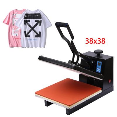 China PU Leather/Paper/cloth 38*38 220v T Shirt Mouse Pad Flat Plate DIY Manual Print Transfer Sublimation Tshirt Printing Machine Heat Press Machines for sale