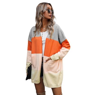 China Anti-wrinkle Winter Casual Loose Classic New Style Ladies Sweater Mid Length Jacket for sale