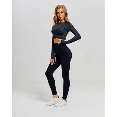 China Seamless High Waisted Quick-Drying Yoga Clothing Suit Women QUICK DRY Fitness Top Casual Leggings for sale