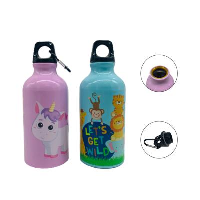 China Sustainable 400 Custom Logo Outdoor Sports Drinking Aluminum Water Bottle For Kids for sale