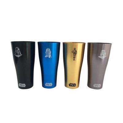 China Factory Price Viable Custom Cold Drink Metal Drink Stackable Aluminum Cups With Printing Logo for sale