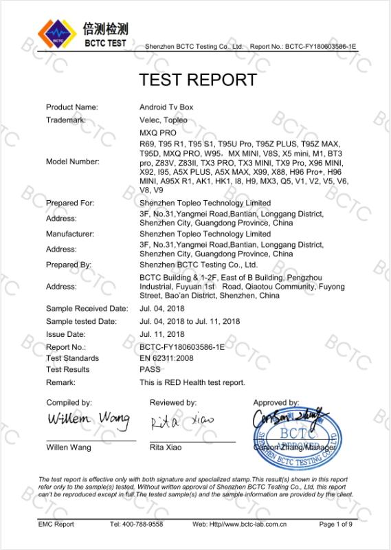 EMC - Shenzhen Topleo Technology Limited