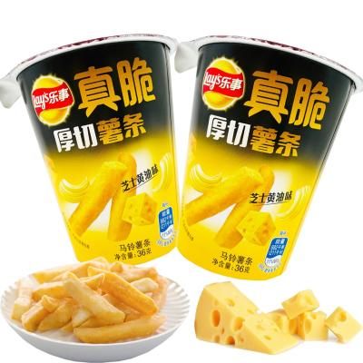 China Full Size French Fries 36g Cheese Butter Think Cut Cup Pack for sale