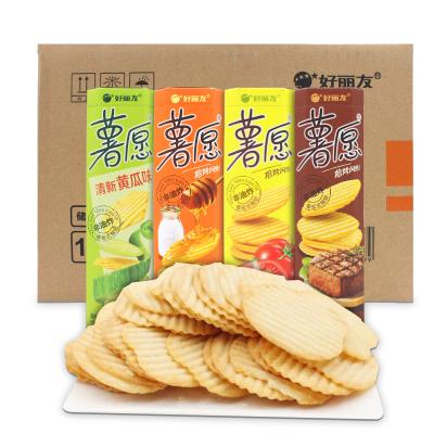 China Korean Snacks Natural Non-Fried Baked Potato Crisps Healthy Snack Orion Potato Chips 104g for sale