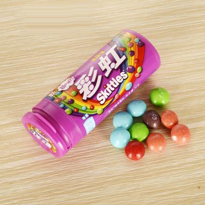 China Natural Mixed Color Fruit Bowls Flavor Candy Multi Color Candy 30g Skittles Candy for sale