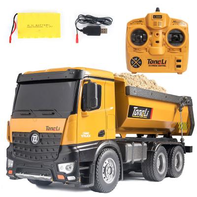 China RC Model Huina 1573 Radio Control Dump Truck Toys Large Construction RC Truck for sale