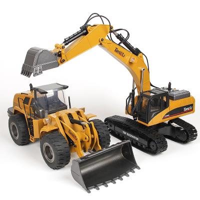 China Model Tong Li RC 580 Remote Control Toys Car 583rc metal excavator toy rc truck diggers wheel loader outside toys for sale