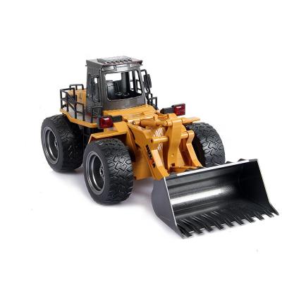 China Huina RC Model 1520 1/18 Scale 6 Channel Wheel Loader Bulldozer Building Model Alloy Remote Control Truck for sale