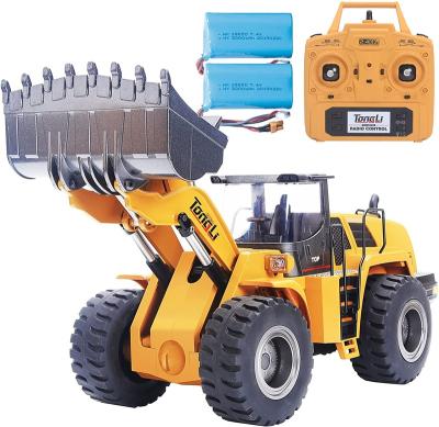 China TongLi toy 1/14 scale 22 channel rc car Huina 583 wheel front loader truck remote control rc model construction bulldozer loader Huina 583 wheel front loader for sale