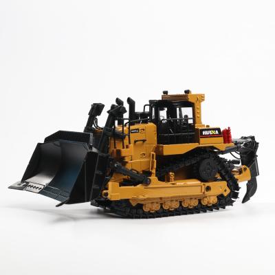 China Alloy Bulldozer Model Huina Metal Bulldozer 1700 1:50 Construction Static Model Toy for sale