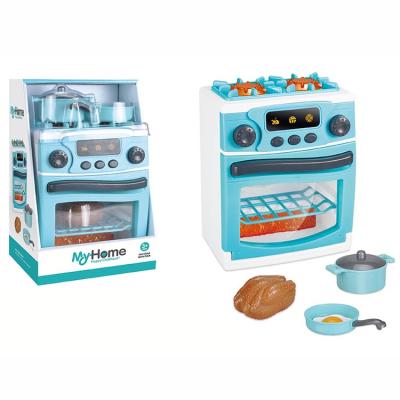 China Pretend Kitchen Sets Toys Kids Play House Toy Electric Gas Stove Oven With Music Light Kitchen Cooking Toy Pretend Play Gifts for sale