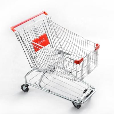 China Corrosion Protection Supermarket Store Unfolding Powder Coated Shopping Cart Shopping Trolleys for sale