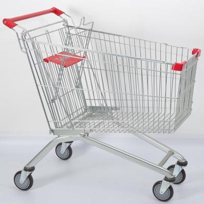 China Euro Popular 210L Wire Supermarket Trolley Unfoldable Shopping Trolley for sale