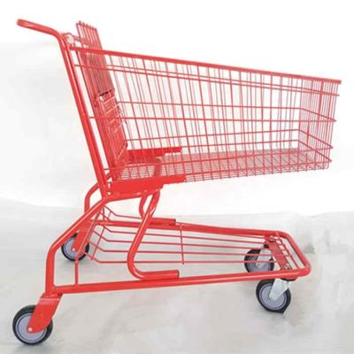 China Durable American Style Trolley Cart Convenience Metal Shopping Trolley Cheap for sale