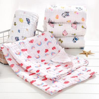 China 100% cotton sustainable six layers gauze baby blanket, soft and comfortable baby condition air for sale