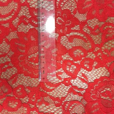 China Custom Color Elastic Mesh Embroidered 3D Lace Fabric For Dress In China Lace Market for sale