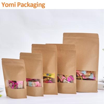 China BIODEGRADABLE food grade brand food packaging potato chips bag with logo plastic kraft paper bags for sale