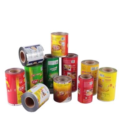 China Recyclable Snacks Aluminum Foil PVC Customized Sealing Plastic Bag Laminated Food Packaging Film Roll For Cookies Puffed for sale