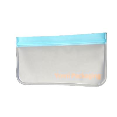 China Recyclable Food Snacks Meat Fruit Waterproof PEVA Freezer Sandwich Storage Lunch Bags Stand Up Reusable Freezer Bags for sale