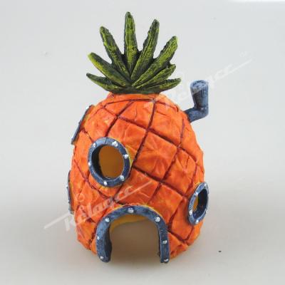 China Sustainable Pineapple House Aquarium Ornament for sale