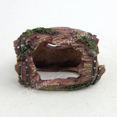 China Broken Viable Resin Barrel Aquarium Decorations For Fish Tank, Fish Tank Ornament Aquatic Caves Hide Hut for sale