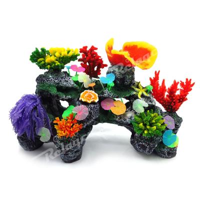 China Viable Artificial Coral Aquarium Ornament Set Colorful Aquarium Decoration for sale