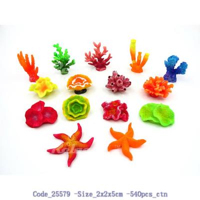 China Viable Artificial Coral Aquarium Ornament Set Colorful Aquarium Decoration for sale