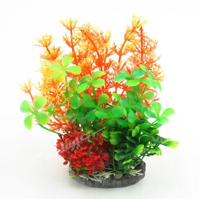 China Sustainable Aquarium Plastic Plants Grass Artificial Plastic Aquatic Plant for sale