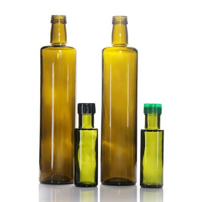 Cina Bottiglia di olio d'oliva verde in vetro Contenitore sfuso 250 ml 1000 ml 1 l in vendita